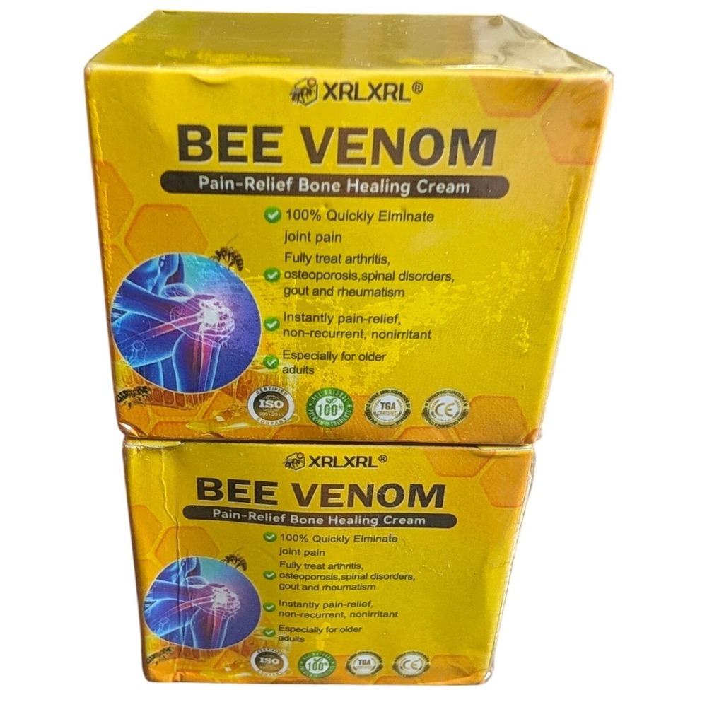XRLXRL Bee Venom Pain Relief Bone Healing Cream Joint Arthritis Gout 2 Pack